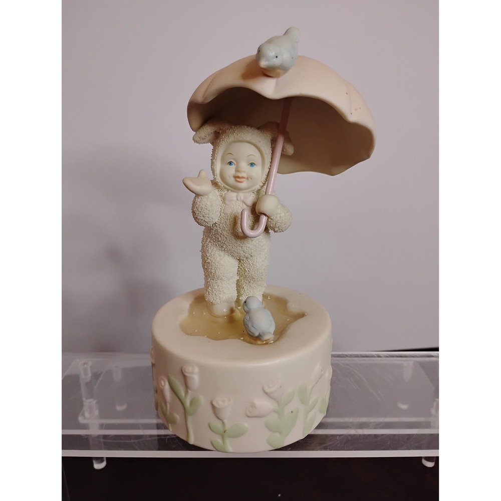 Department 56 Snowbabies Look For The Rainbow Musical Figurine 56.26337 1999